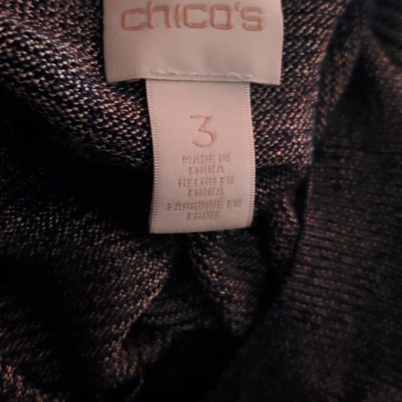 Chicos off shoulder shirt 3 blue and silver - Picture 7 of 11